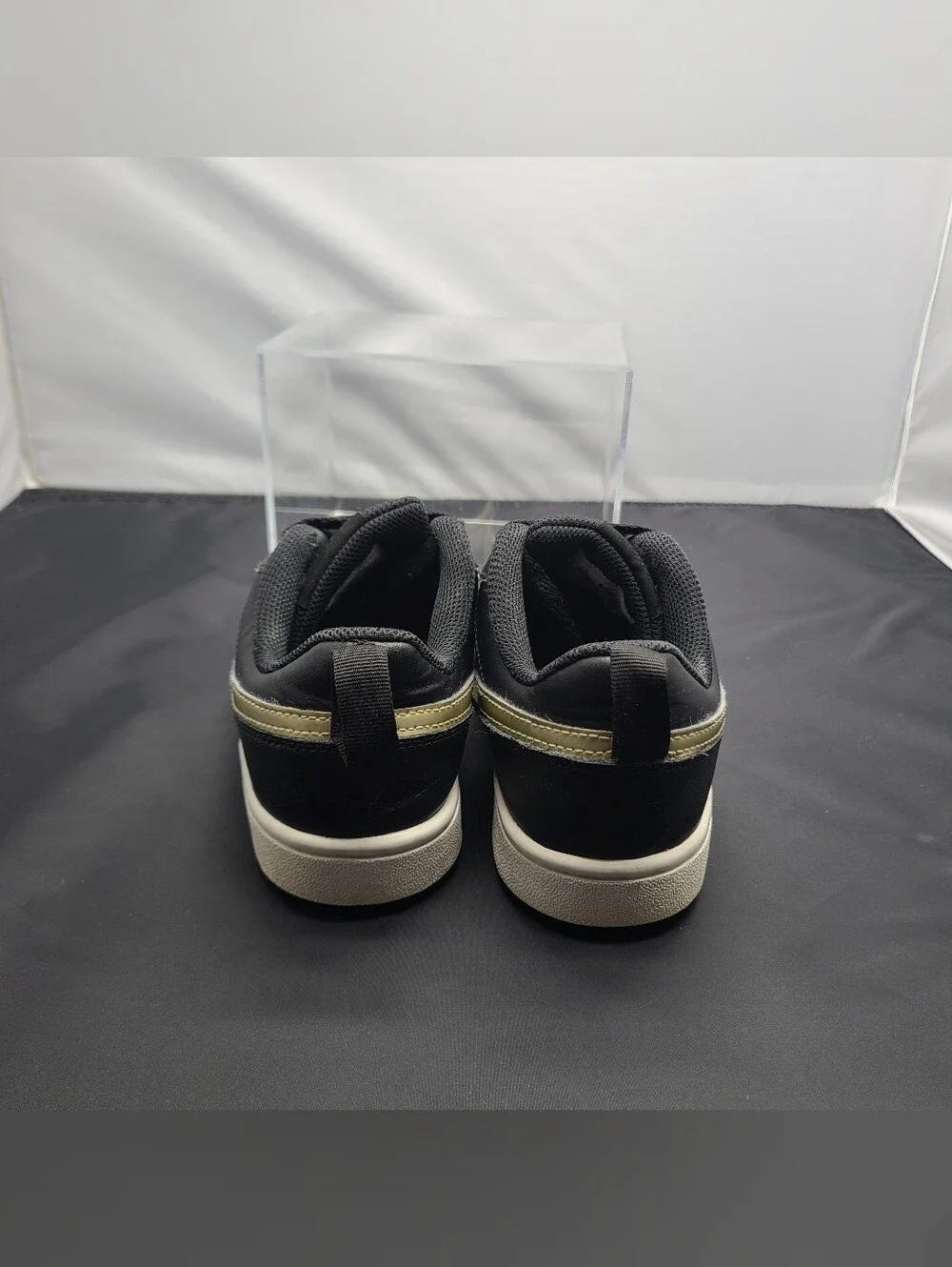 Nike Court Borough Low 2 Black Gold Lifestyle Sneakers Kids Size 4.5Y